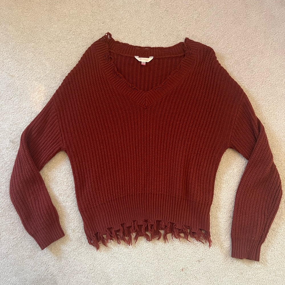No Boundaries Distressed Sweater